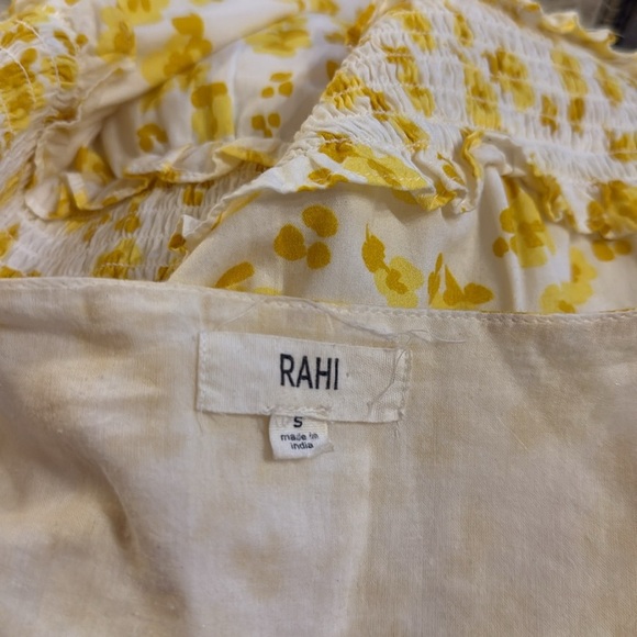 Rahi Yellow Floral Print Midi Dress size S - Picture 9 of 9